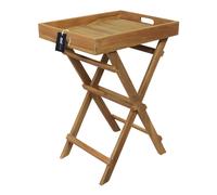 Axi Inda Table D'Appoint En Bois De Teck Avec Plateau Aamovible, Pliable, Basse | Petit Meuble Pour Jardin, Balcon, Terrasse | 39 X 29 X 50 Cm