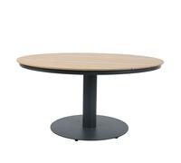 Axi Jay Table De Jardin Ronde Pour 6 Personnes - Anthracite | Salon D'Extérieur / Meubles En Polywood Aspect Bois | Table À Manger - 150 X 150 X 73 Cm