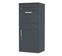Axi Levi Boîte À Colis En Métal Anthracite - 50,6 X 38,3 X 112 Cm| Boîte Aux Lettres Pour Colis Avec oite Aux Lettre Colis