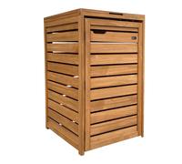Axi Lex Cache Poubelle En Bois Marron - Abri Poubelle Pour 1 Conteneur - Max. 240L - Abri Poubelle Extérieur Avec Excellente Ventilation