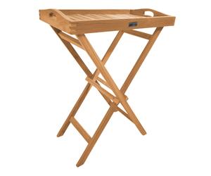 Axi Lora Chariot De Service Avec Plateau Amovible - En Teck - Avec Poignées Ouvertes | Desserte De Cuisine / Pour Le Jardin, Le Balcon, La Terrasse Ou L'Intérieur | 93 X 62 X 84 Cm