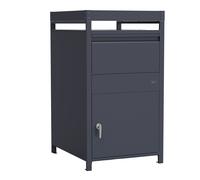 Axi Louis Boîte À Colis En Métal Anthracite Avec Jardinière - 68 X 80 X 124 Cm | Boîte Aux Lettres Pour Colis Avec oite Aux Lettre Colis
