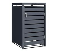 Axi Lucas Cache Poubelle Métallique Anthracite - Abri Poubelle Pour 1 Conteneur - Max. 240L - Abri Poubelle Extérieur Avec Excellente Ventilation