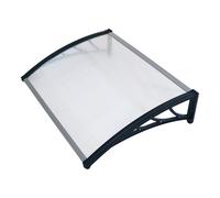 Axi Lux Marquise De Porte Et De Véranda, Noire | Auvent / Abris Fenêtre - Aluminium Et Polycarbonate -128X75X24 Cm