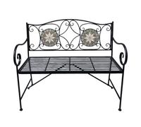 Axi Margot Banc De Jardin En Mosaïque, Design Étoile - Style Bistrot | Assise En Métal Avec Carreaux De Mosaïque En Céramique | Banc D'Extérieur Avec Dossier Pour 2 Personnes | 107 X 54 X 92 Cm