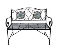 Axi Margot Banc De Jardin En Mosaïque, Multicolore| Assise En Métal Avec Carreaux De Mosaïque En Céramique | Banc D'Extérieur Avec Dossier Pour 2 Personnes | 107 X 54 X 92 Cm