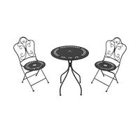 AXI Ensemble bistrot Marilou – Table mosaïque + 2 chaises – Extérieur, Anthracite