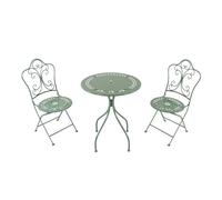 Axi Marilou Table Et Chaise Bistrot, 2 Chaises 1 Table, Ensemble Bistro Extérieur Vert Pastel, Style Romantique - Salon De Jardin Bistrot, Table Bistrot Mosaique Pour Jardin/Balcon/Terrasse