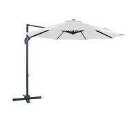 Axi Marisol Parasol Déporté Anthracite/Beige - Rectangulaire Ø 300Cm - Structure Aluminium - Rotation 360 - Inclinable - Résistant Aux Uv