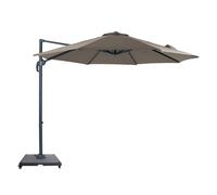 Axi Marisol Parasol Déporté Anthracite/Taupe, Lot Complet - Rectangulaire 300X300 Cm - Structure Aluminium - Avec Roulettes Et Housse Inclus