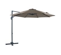 Axi Marisol Parasol Déporté Anthracite/Taupe - Rectangulaire Ø 300Cm - Structure Aluminium - Rotation 360 - Inclinable - Résistant Aux Uv