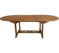 Axi Marzi Table De Jardin Extensible En Bois De Teck, Ovale | Résistante Aux Intempéries Pour Terrasse / Extérieur | Pour 8 Personnes | 180-240 X 120