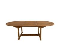 Axi Marzi Table De Jardin Extensible En Bois De Teck, Ovale | Résistante Aux Intempéries Pour Terrasse / Extérieur | Pour 8 Personnes | 180-240 X 120 X 75 Cm