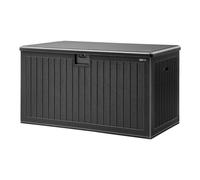 Axi Mike Coffre De Jardin En Plastique, Noir, 600 Litres | Boite De Rangement Extérieur Pour Coussins Avec Fond | Rangement Extérieur / Imperméable - 141 X 72 X 72,5 Cm