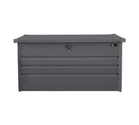 AXI Coffre de jardin en métal Miles – 400 L, anthracite 132×60×62 cm, avec fond et serrure