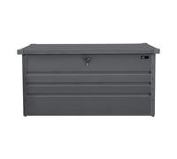 Axi Miles Coffre De Jardin En Métal - 400L, Anthracite 132X60X62Cm - Coffre De Rangement Extérieur Avec Fond Et Serrure - Meuble Exterieur Rangement Outils De Jardinage, Coussins