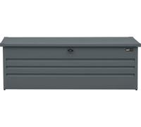 AXI Miles Coffre de jardin en métal anthracite 1000 | Coffre à coussins pour le jardin avec fond et serrure | Coffre de rangement extérieur / Coffre à coussins
