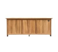 Axi Milo Coffre De Jardin En Bois Brun - 200 X 80 X 147 Cm | Coffre De Rangement Sous Un Abri Ou À L’Intérieur Avec Fond Et Serrure | Meuble Exterieur Rangement Outils De Jardinage / Coussins