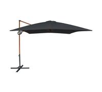 Axi Mira Parasol Déporté Carré 300 X 300 Cm, Aspect Bois/Gris | Pour Le Jardin / Terrasse, Toile Anti-Uv Indice Upf 30+ | Pied En Croix Et Housse De Protection Inclus | Inclinable Et Pivotant À 360°