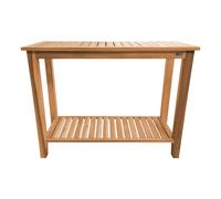 Axi Niah Table Murale En Bois De Teck Brun | Pour Jardin Avec Tablette | Console Pour L'Intérieur Ou L'Extérieur | 120 X 45 X 90 Cm
