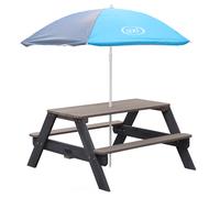 Axi Nick Table Pique Nique Avec Parasol Anthracite & Gris | 95 X 97 X 48 Cm - Table De Pique Nique Enfant Pour Le Jardin, Table Picnic, Table Picnic Bois