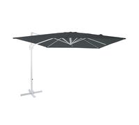 Axi Nima Parasol Déporté Blanc/Gris - Rectangulaire 300X300 Cm - Structure Aluminium - Rotation 360 - Inclinable - Résistant Aux Uv
