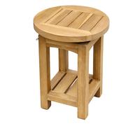 Axi Nomani Tabouret En Bois De Teck | Compatible Avec Le Set De Bar Axi Nomani | Mobilier De Jardin - 35 X 35 X 44,5 Cm