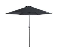 Axi Noor Parasol À Mât Central Rond, Ø 300 Cm, En Acier, Anthracite/Gris - Sans Pied | Pour Le Jardin / Terrasse Avec Structure Thermolaquée | Pliable