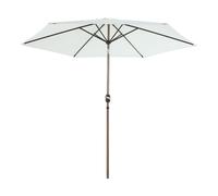 Axi Noor Parasol À Mât Central Rond, Ø 300 Cm, En Acier, Aspect Chêne/Beige - Sans Pied | Pour Le Jardin / Terrasse Avec Structure Thermolaquée | Pliable