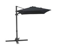 Axi Nyra Parasol Déporté Rectangulaire 200 X 300 Cm, Anthracite/Gris | Pour Le Jardin / Terrasse Avec Armature Thermolaquée | Pied En Croix, Housse De Protection Inclus | Inclinable, Pivotant À 360°