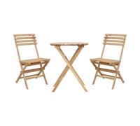AXI Rae Salon de Jardin Bistrot en Teck pour 2 Personnes | Ensemble Jardin 3 Pièces avec Table & 2 Chaises, 60 x 60 x 75 cm