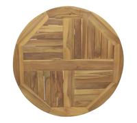 Axi Sari Plateau Tournant En Bois De Teck, Rond, Ø 60 Cm | Assiette De Service Idéal Pour Les Boissons, Les Gâteaux Et Les Accessoires