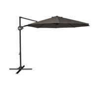 Axi Solea Parasol Déporté Rond Ø 300 Cm, Anthracite/Taupe | Parasol De Jardin / Terrasse, Toile Anti-Uv, Indice Upf 30+ | Pied En Croix Et Housse De Protection Inclus | Inclinabl, Pivotant À 360°