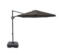 Axi Solea Parasol Déporté Rond avec Pied de Parasol, Ø 300 Cm, Antracite/Taupe| Parasol De Jardin / Terrasse, Toile Anti-Uv, Indice Upf 30+ | Housse De Protection Inclus