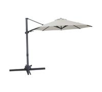 Axi Solis Parasol Déporté Rond Ø 300 Cm, Aanthracite/Beige | Pour Le Jardin / Terrasse Avec Armature Thermolaquée | Pied En Croix Et Housse De Protection Inclus | Inclinable Et Pivotant À 360°