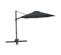 Axi Solis Parasol Déporté Rond Ø 300 Cm, Aanthracite/Gris | Pour Le Jardin / Terrasse Avec Armature Thermolaquée | Pied En Croix Et Housse De Protection Inclus | Inclinable Et Pivotant À 360°