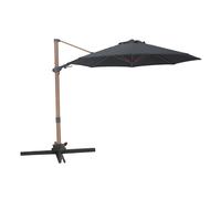 Axi Solis Parasol Déporté Rond Ø 300 Cm, Aspect Bois/Gris | Pour Le Jardin / Terrasse Avec Armature Thermolaquée | Pied En Croix Et Housse De Protection Inclus | Inclinable Et Pivotant À 360°