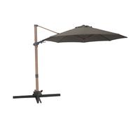 Axi Solis Parasol Déporté Rond Ø 300 Cm, Aspect Bois/Taupe | Pour Le Jardin / Terrasse Avec Armature Thermolaquée | Pied En Croix Et Housse De Protection Inclus | Inclinable Et Pivotant À 360°