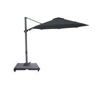 AXI Solis Parasol Déporté Rond avec Pied de Parasol, Ø 300 Cm, Anthracite/Gris | Pour Le Jardin / Terrasse Avec Armature Thermolaquée | Housse De Protection Inclus