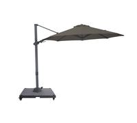 AXI Solis Parasol Déporté Rond avec Pied de Parasol, Ø 300 Cm, Anthracite/Taupe | Pour Le Jardin / Terrasse Avec Armature Thermolaquée | Housse De Protection Inclus