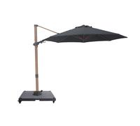 AXI Solis Parasol Déporté Rond avec Pied de Parasol, Ø 300 Cm, Aspect Bois/Gris | Pour Le Jardin / Terrasse Avec Armature Thermolaquée | Housse De Protection Inclus