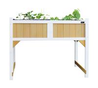 Axi Table De Culture En Bois Avec Bac & Voile De Jardin | Potager Sur Pied / Jardinière En Marron & Blanc