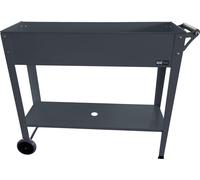 Axi Table De Culture En Métal, Anthracite Avec Roulettes Et Etagère | Jardinière Surélevée Sur Pieds Pour Jardin / Balcon / Terrasse | 100 X 30 X 80