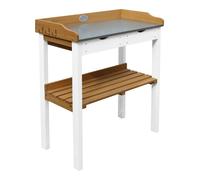 AXI Table de jardin avec 2 tiroirs Marron et blanc