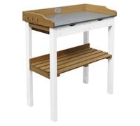 AXI Table de rempotage en bois 2 tiroirs pour l'extérieur marron et blanc