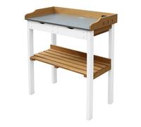 AXI Table de rempotage en bois 2 tiroirs pour l'extérieur marron et blanc