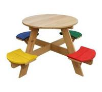 AXI Table Picnic UFO ronde Arc en ciel 20x120x56 cm Jaune G