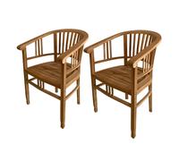 Axi Talia Ensemble De 2 Chaises De Jardin En Bois De Teck | Assises Avec Dossier Haut Et Arrondi Pour Terrasse / Balcon / Extérieur