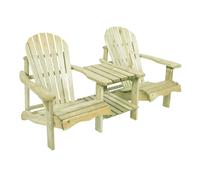 Axi | Valerie Chaise De Jardin, Table Intégrée, Bois Naturel, 175 Cm | Transat, 2 Personnes | Salon Exterieur | Fabriqué En Eu, Epicéa