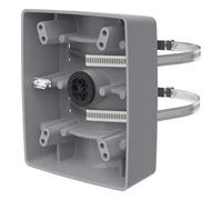 Axis T91B57 Support de Mât en Aluminium Gris - Pour Installation Intérieure et Extérieure, Compatible Mâts Ø 100-410 mm